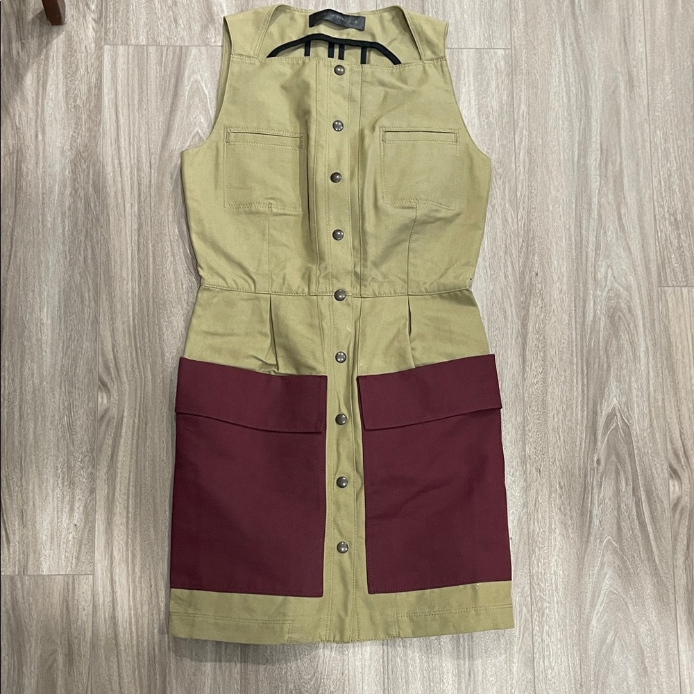 NWOT Proenza Schouler Two-Tone Sleeveless Army Dress